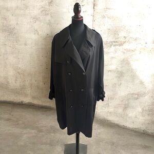 Vintage ENCORE Classic Black Women's Trench Coat
